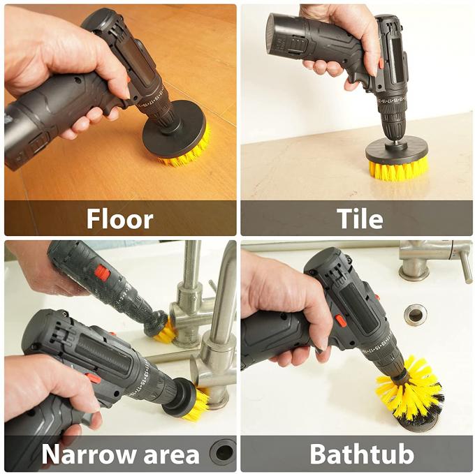 100mm Polypropylene Tile Power Drill Brush Cleaning Kit Bathtub Cleaning 1