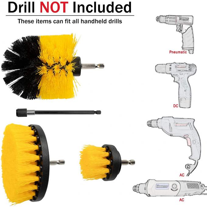 4 Pack Wheel Supplies Kit Fit Tire  Detailing Drill Brush Set 0