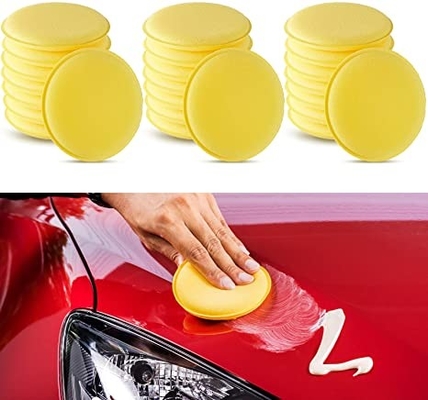 4 Inch Wax Foam Applicator Pad 24 Pieces For Car Polishing And Waxing