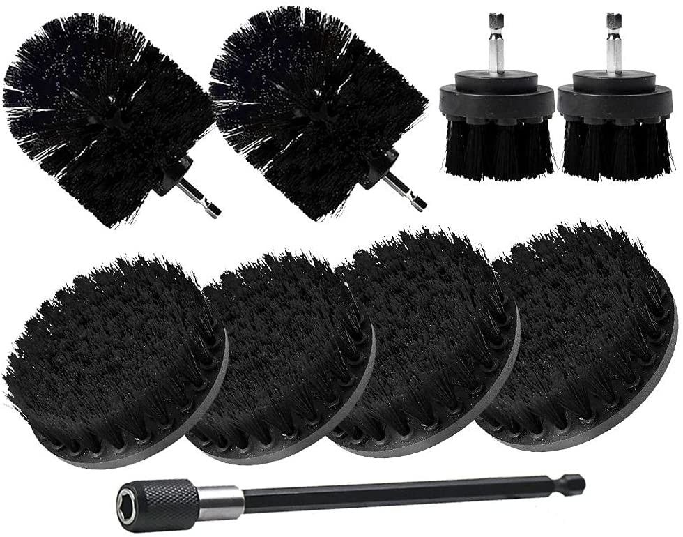 buy 13cm Black Power Scrubber Drill Brush Set 9pcs Clean Car Cleaning online manufacturer