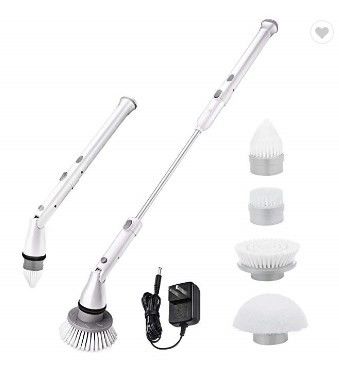 ABS Cordless Electric Spin Scrubber Brush 10cm Rechargeable