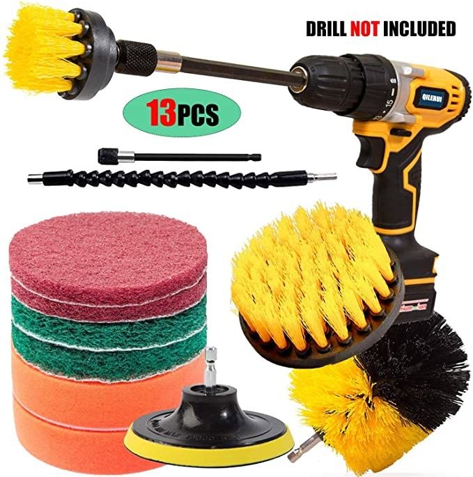 buy 2 Extension Rod Drill Cleaning Brush Set 638g Power Drill Attachment Scrubber 50mm online manufacturer