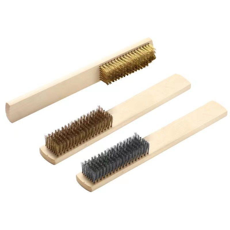 6x16 Copper Brass Wire Brush Set 12pcs For Polishing Grinding Cleaning