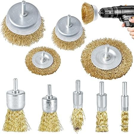 1in Wire Brush Set 80g For Drill Metal Attachment Grinding Rust