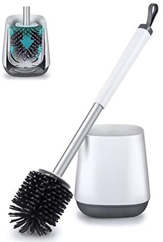 TPR Soft Bristle Silicone Toilet Bowl Brush With Holder ISO9001