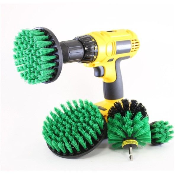 4 Pack Set Carpet Drill Brush Car Detailing Scrubber Attachment Cleaning Kit 410g