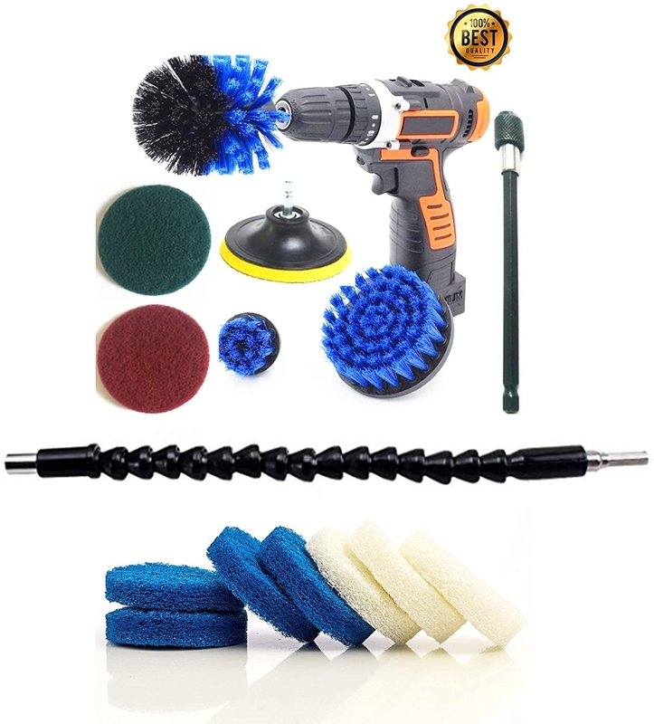 Customerized PP Drill Cleaning Brush Set 15 Piece For Home Kitchen