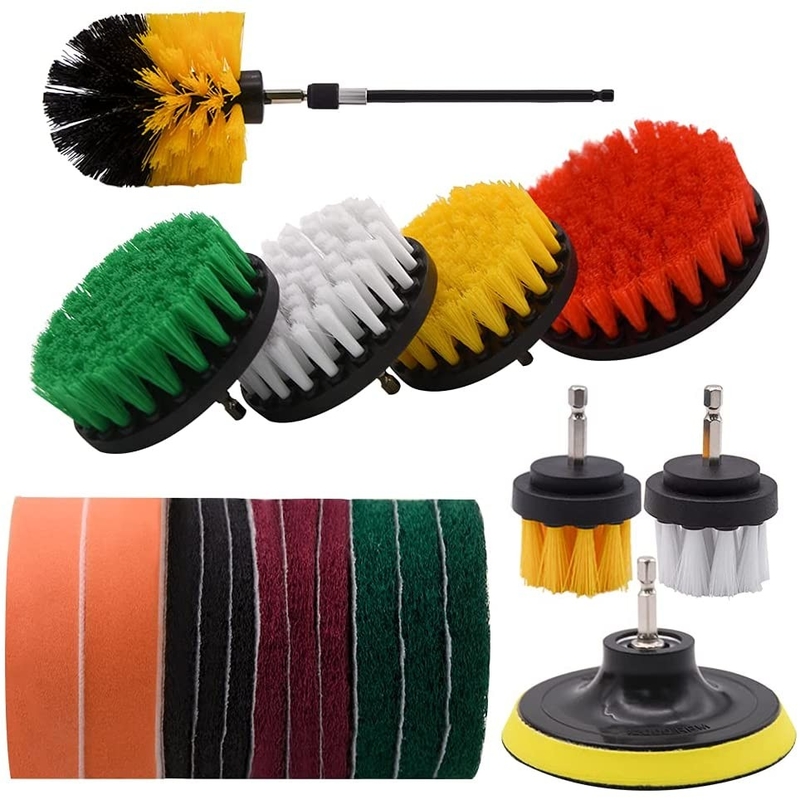 buy 20pcs Power Scrubber Drill Brush Kit For Cleaning Bathroom Surfaces , Bathtub online manufacturer
