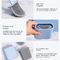 14.96in Flat Rubber Silicone Flex Toilet Brush With Holder Long Handle TPR