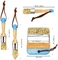 4 Pieces Chalk Paint Brush Wood Chalk And Wax Brushes Natural Stencil Brushes